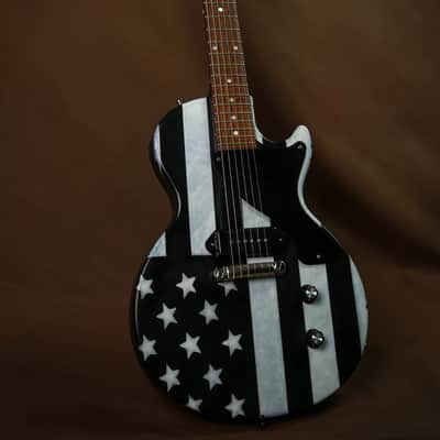 Gibson Les Paul Jr Green Day THE Black American Flag Owned by Billie Joe Armstrong image 7