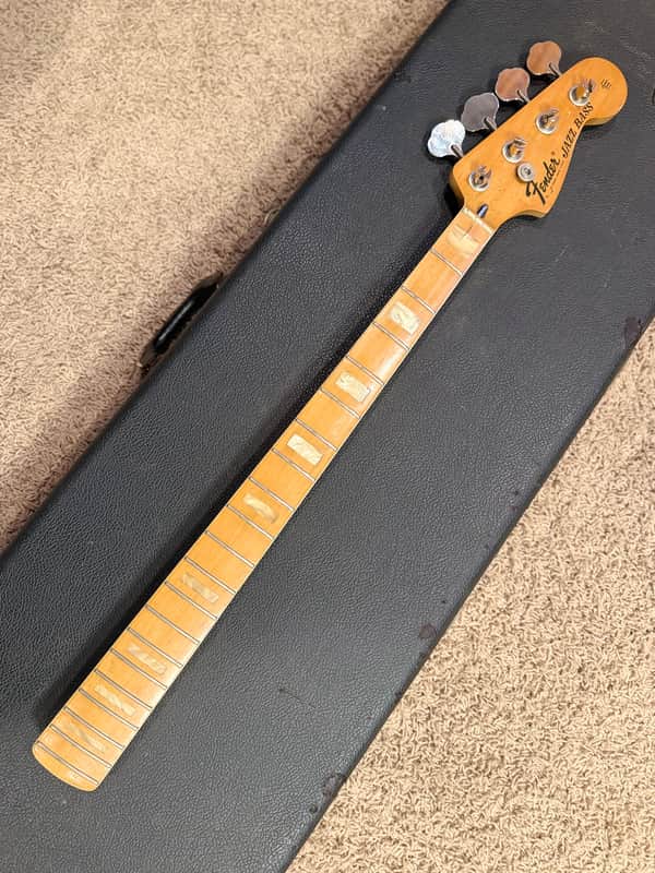 Vintage Fender 1974 Jazz Bass Neck - Natural, Maple with Pearl Blocks! SOLD AS-IS, Trades welcome! Bild 1