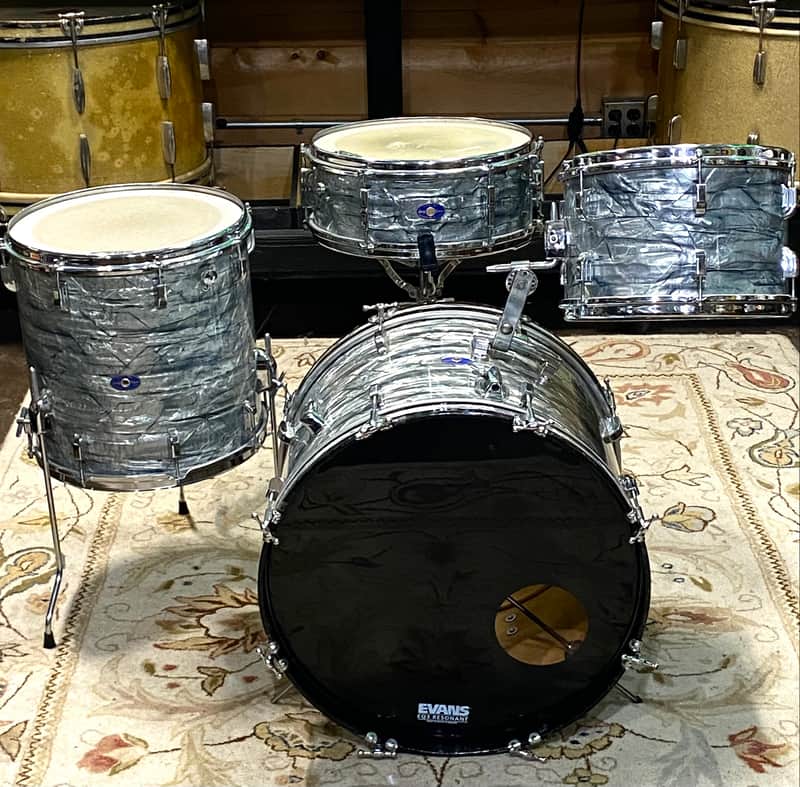 Leedy Frank Capp (Slingerland era) 1966 Sky Blue Pearl 4 Piece Set - Very Good Condition image 1