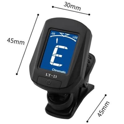 Rowin LT-32 Chromatic Clip-On Digital Tuner - Black image 3