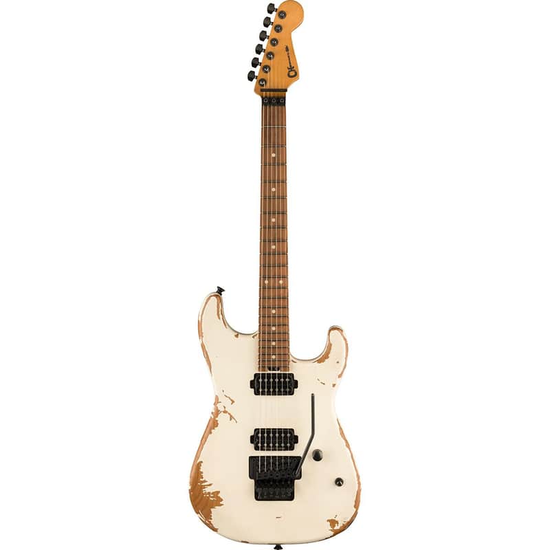 Charvel Charvel Pro-Mod Relic San Dimas Style 1 HH FR PF Electric Guitar, Pau Ferro Fingerboard, Weathered White image 1