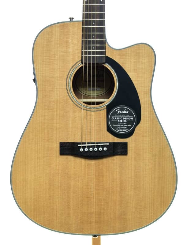 Fender CD-60SCE Acoustic-Electric Guitar - Natural image 1