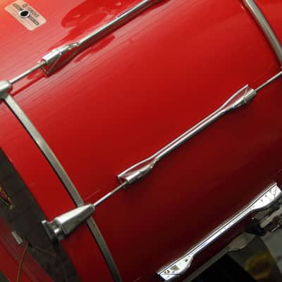 RARE Yamaha Recording Custom 9000 - hot red 22"x14 bass drum image 10