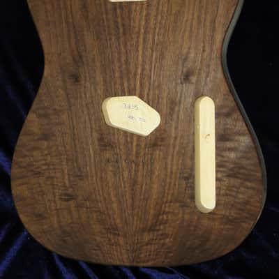 Figured Black Walnut Top \ Aged Aspen Telecaster Tele Body 4lbs 7oz #3255 USA IMPORT CHARGES INCLUDED image 1