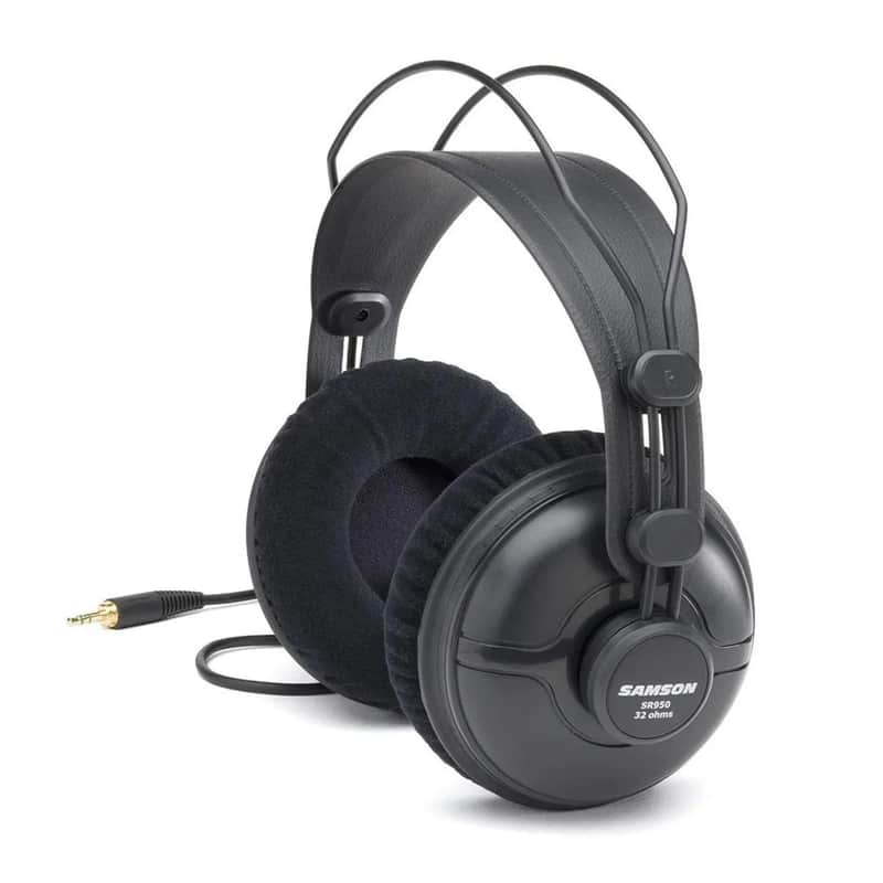 Samson SR950 SR Series Closed-back Over-ear Professional Studio Reference Headphones - Black image 1