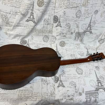 Harwood Parlor Guitar Circa 1895 - 1915 Ser #4512 Solid Brazilian Rosewood Back & Sides Premium Taylor Hard Shell Case image 8