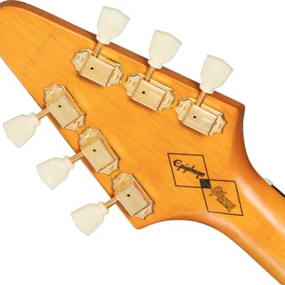 Epiphone 1958 Korina Flying V Electric Guitar, Laurel Fingerboard, Aged Natural image 5