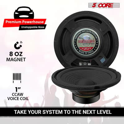 5 Core 6 Inch Subwoofer Pair 300W Car Audio Sub Woofer 4 Ohm Deep Bass Replacement Loud Speaker image 4