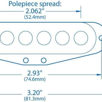 StewMac Fat Pole Single-coil Pickup, Middle Position, Black Exposed Coil image 4