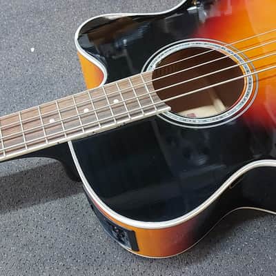 Takamine GB72CE BSB G Series Jumbo Cutaway Acoustic/Electric Bass 2010s - Gloss Brown Sunburst with Flame Maple Back and Sides image 7