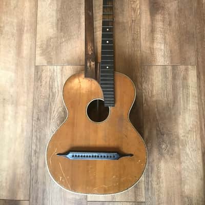 Harp Guitar Antique RARE Harp Guitar 1920s Brown image 1