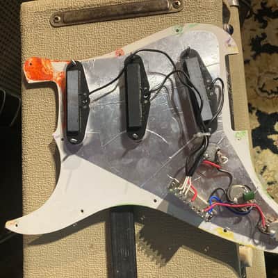 Unknown Stratocaster Style Loaded Pickguard - Handpainted Rainbow 🌈 Psychedelic image 2