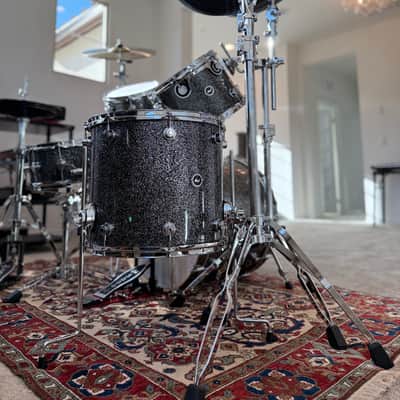 DWe Acoustic/Electronic Convertible 5pc Drum Kit with Electronic Cymbals - Black Galaxy image 3