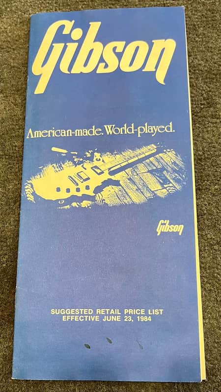 Gibson Price list  1984 image 1