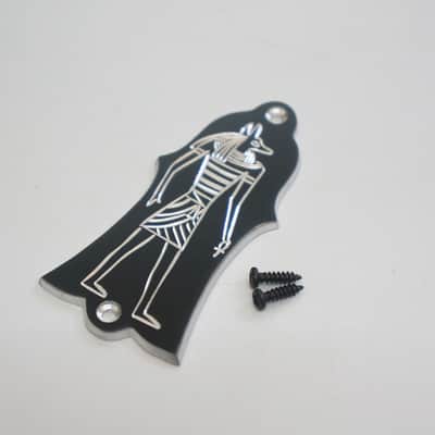 Engraved Anubis Wolf Guitar Truss Rod Cover image 4