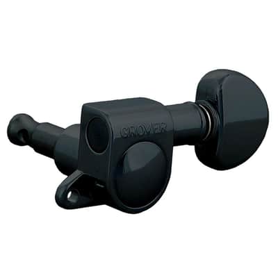 Grover 205C6 Mini Rotomatic Tuners 6-In-line Black TK-7921-003