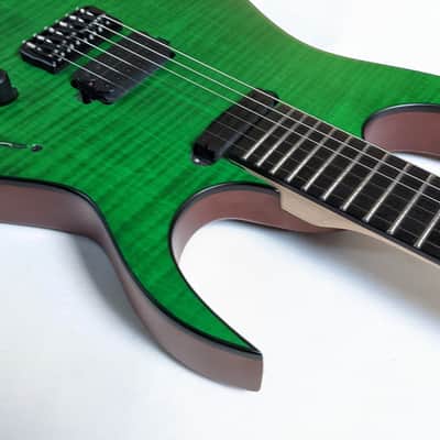 Solar Guitars SB1.6HFG - Flame Green matte image 11