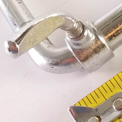 Premier 3/8x6.5"x14"Cymbal L-Arm Chrome Bass Drum Mount Holder Stand Vintage 70s image 2