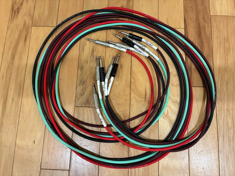 Lot of (5) Fender 10ft instrument cables image 1