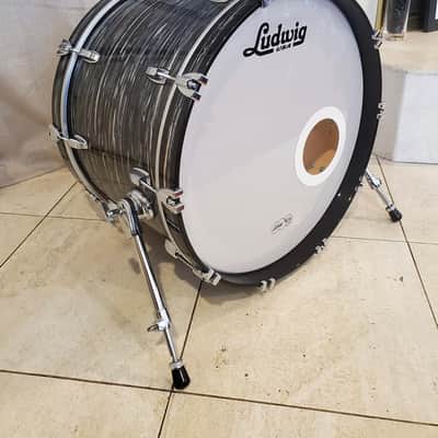 Ludwig Classic Maple CUSTOM 9x13 / 13x15 / 14x22" Jazz Recording Drum Set - Vintage Black Oyster Pearl image 15
