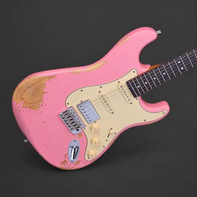 Dhatarattha HSS Strat-Style – Shell Pink Nitro Relic image 1