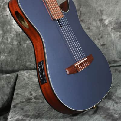Ibanez FRH10N Thinline Classical Acoustic Nylon Acoustic Electric Indigo Blue Metallic Flat w/ FREE Same Day Shipping image 7