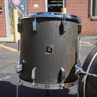 Sonor/German Phonic Series 3pc Pure Beechwood Jazz Shell Pack - Ebony Oil Finish | 60's/70's Vintage 13", 16", 20" image 6