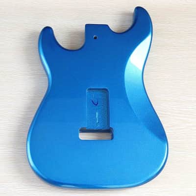 Metallic Blue Guitar Strat Style Poplar Wood Body image 2