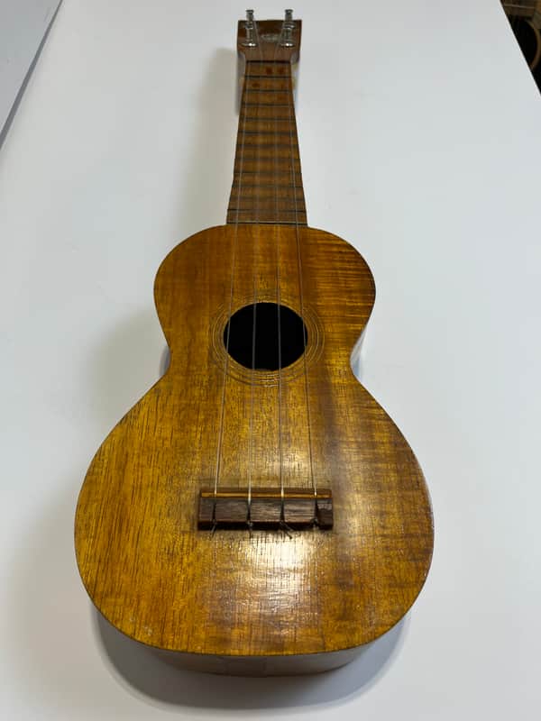Vintage M Nunes Hawaiian Ukulele Koa Rare Vintage image 1
