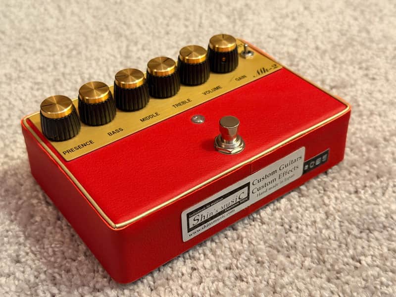 Shin's Music Mk-2 Overdrive/Preamp - Red Tolex image 1