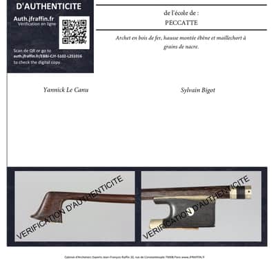 François Peccatte Violin Bow with Raffin Certificate image 10
