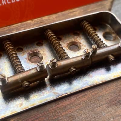 Real Life Relics Kluson T  Half-Sized Ashtray Bridge (Steel Bridge With Brass Saddles)   [L5] image 4