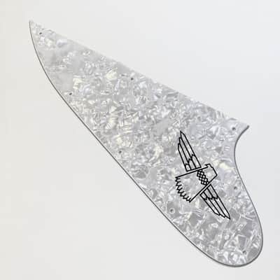 White Pearl 4 Ply Pickguard for Bicentennial Gibson Thunderbird Bass 1976-1979 w/ Decal Made IN USA image 2