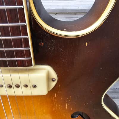 1958 Guild T-100D Slim Jim Electric Guitar with P90's   Video image 13