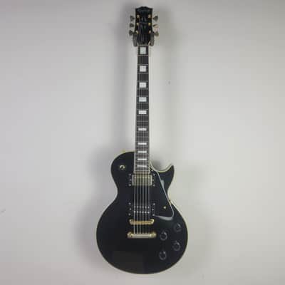 1989 Epiphone Black Beauty 1957 Style Les Paul Custom Modified - Ebony, Made in USA? (First Year Prototype?) image 5