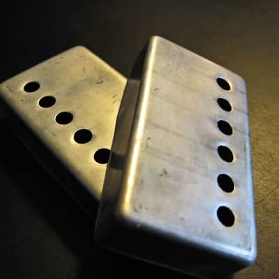 Doyle Coils Aged Nickel Silver PAF Humbucker Covers Set of 2 ~  Vintage Relic'd REAL Nickel Silver image 10