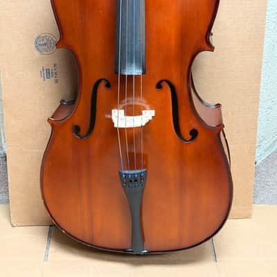 Yamaha VC3 4/4 Cello Outfit 2014 - Natural Poly Varnish (w/ Gig Bag)) image 5