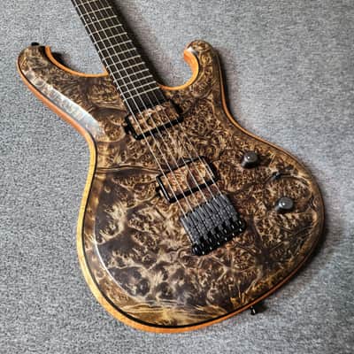 Barlow Guitars  Falcon II 2020 Camphor Burl / Spanish Cedar / Ebony image 2