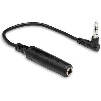 Hosa Technology Hosa Stereo Mini Angled Male to Stereo 1/4  Female Headphone Extension Cable, 6 image 1