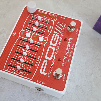 Electro-Harmonix POG2 Polyphonic Octave Generator w/Power Supply - Red / White image 3