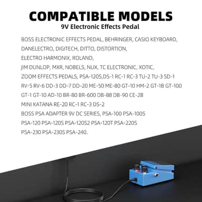 9V AC DC Power Supply Adapter Charger for BOSS Roland PSB-1U PSB1U Effect Pedal and GT-10 GT-10B BCB-60 Multi-Effects Guitar - Reliable Power Source for Your Music Gear image 6