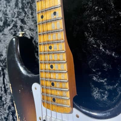 Fender Custom Shop 70th Anniversary 1954 Stratocaster Heavy Relic Limited Edition 2024 - Wide fade 2-color sunburst image 4