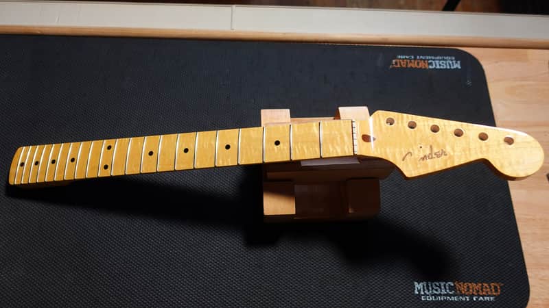 Warmoth Fender Strat Licensed 3A Flame Maple Neck 2010s - Natural image 1