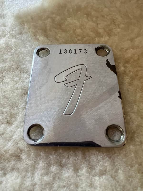 Fender 4 bolt neck plate 1966, 67 - Chrome image 1