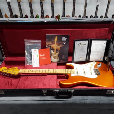 2023 Fender Custom Shop '69 Stratocaster Journeyman Relic COA Show Stopping Candy Tangerine Finish image 6