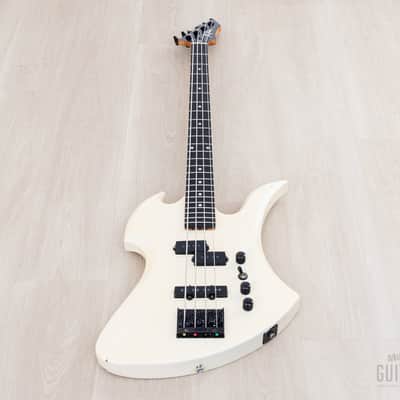 1989 BC Rich Mockingbird Bass MB-857 Vintage PJ Bass Snow White, Japan image 11