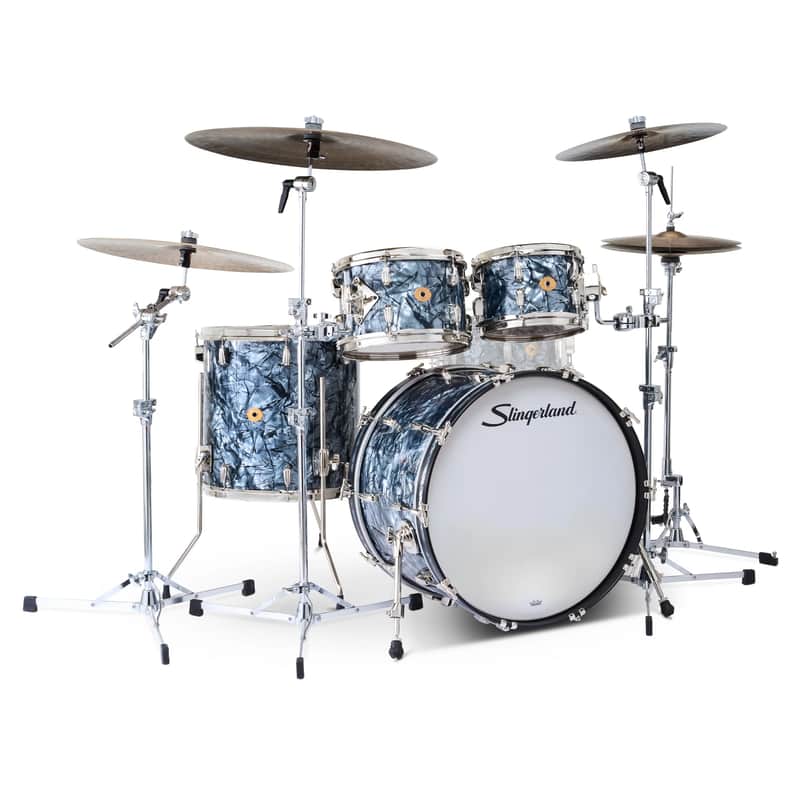 Slingerland Radio King Outfit 22-10-12-16in Black Diamond Pearl image 1
