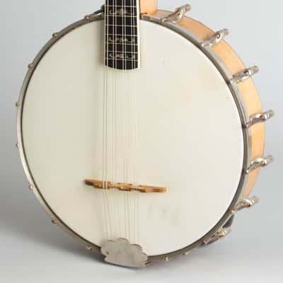 Bacon Orchestra Style B Mandolin Banjo, c. 1917, original black hard shell case. image 3