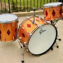 Gretsch USA Custom artist/endorser special build: 24/12/14/16, 2000's - Full Dress Gold & Red Sparkle