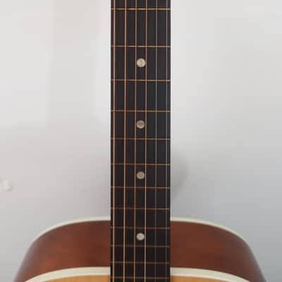 Vintage 1960s Harmony Kay Silvertone Stella Bigger Body Version Of Stella Cowboy Acoustic Concert 00 Size Guitar Made in USA Blonde Clean Time Warp Clean Chipboard Case image 3